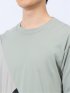 斜め切替 クルーネック半袖Tシャツ