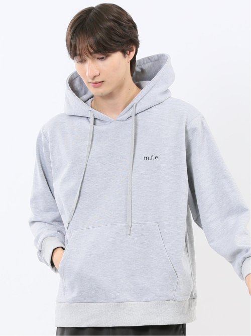 ロゴ刺繍 裏毛スエット プルパーカー