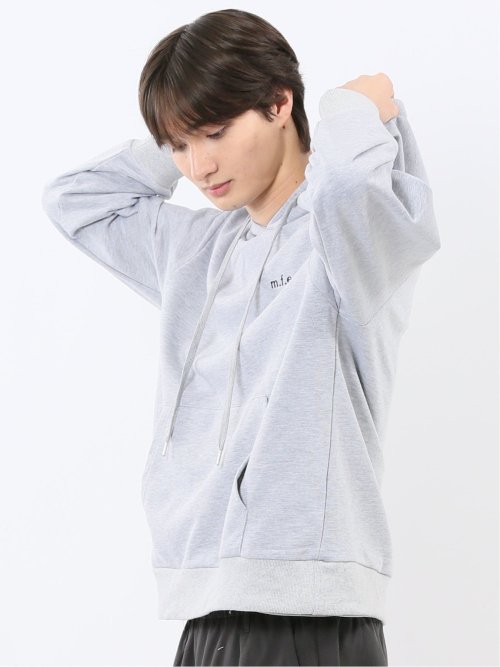 ロゴ刺繍 裏毛スエット プルパーカー