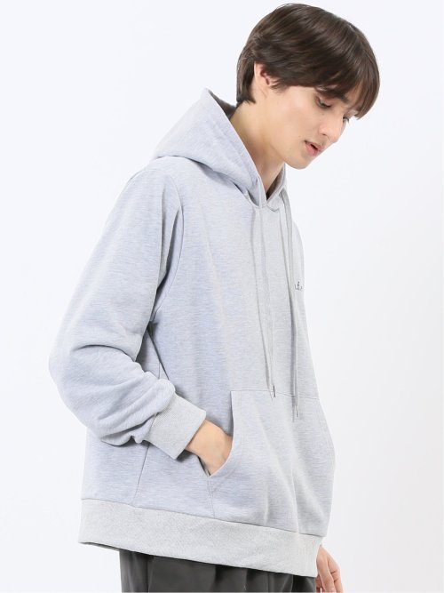 ロゴ刺繍 裏毛スエット プルパーカー