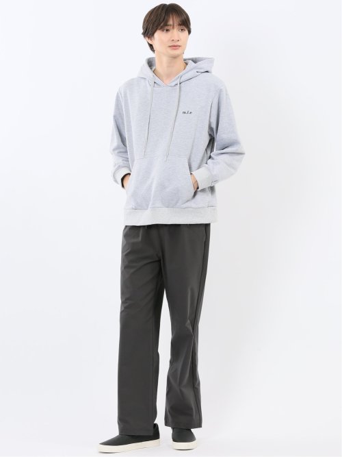 ロゴ刺繍 裏毛スエット プルパーカー