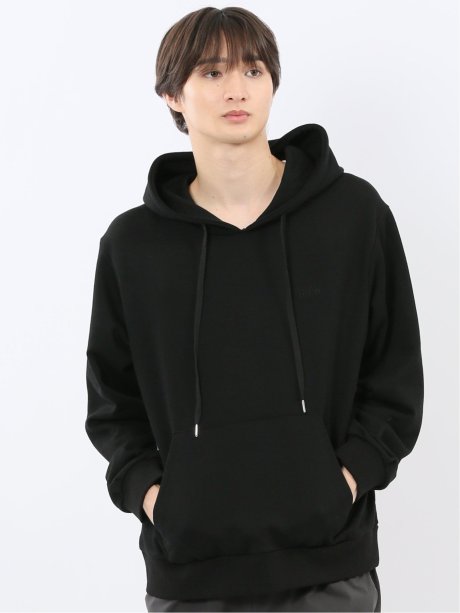 ロゴ刺繍 裏毛スエット プルパーカー