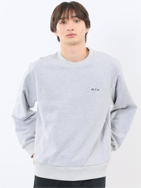 ロゴ刺繍 裏毛スエットトレーナー