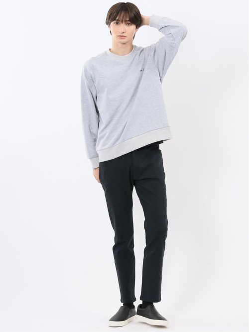 ロゴ刺繍 裏毛スエットトレーナー