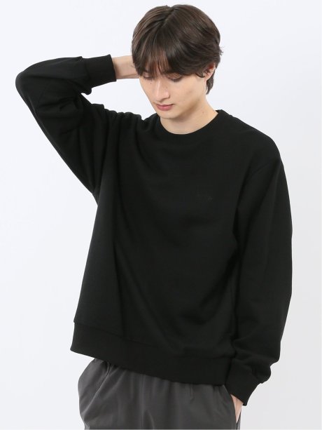 ロゴ刺繍 裏毛スエットトレーナー