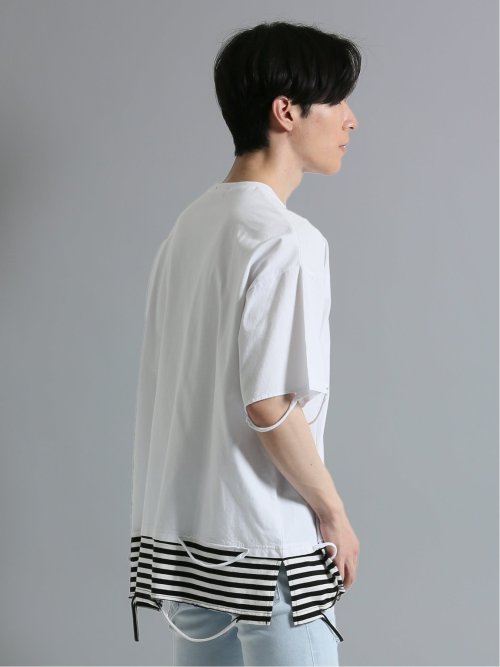 フェイクレイヤード クルーネック半袖BIGＴシャツ