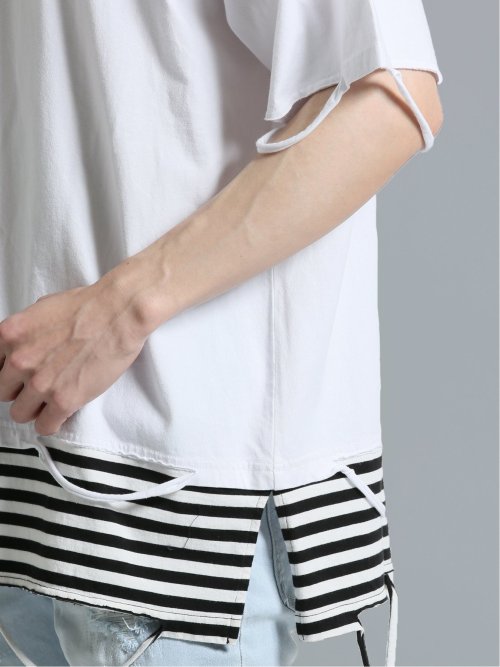 フェイクレイヤード クルーネック半袖BIGＴシャツ