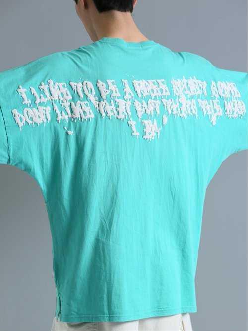 発泡プリント ドルマン半袖BIGＴシャツ