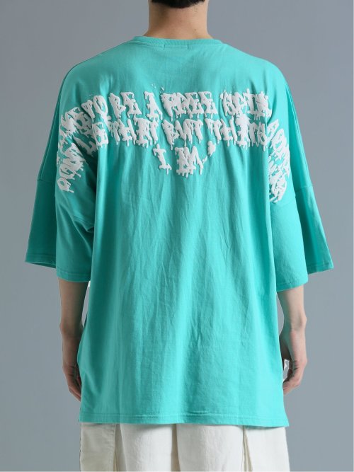 発泡プリント ドルマン半袖BIGＴシャツ