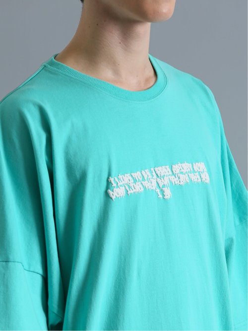 発泡プリント ドルマン半袖BIGＴシャツ