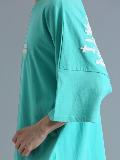 発泡プリント ドルマン半袖BIGＴシャツ