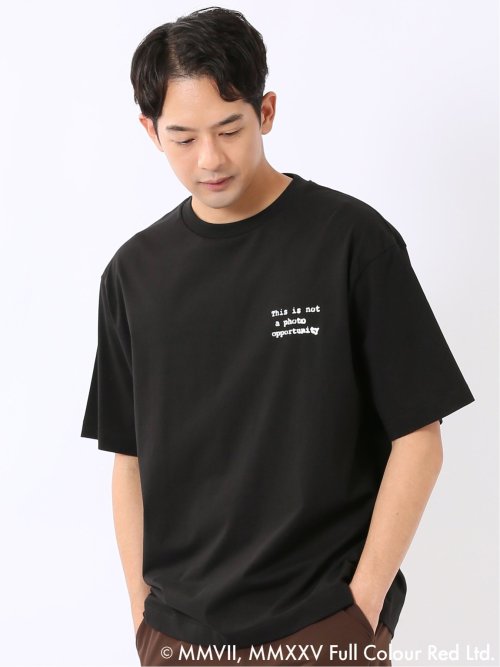 WEB限定 Tシャツ メンズ 半袖 バンクシー ストレッチ 接触冷感 UV 綿混 クルー ややゆったり ブランダライズド/BRANDALISED