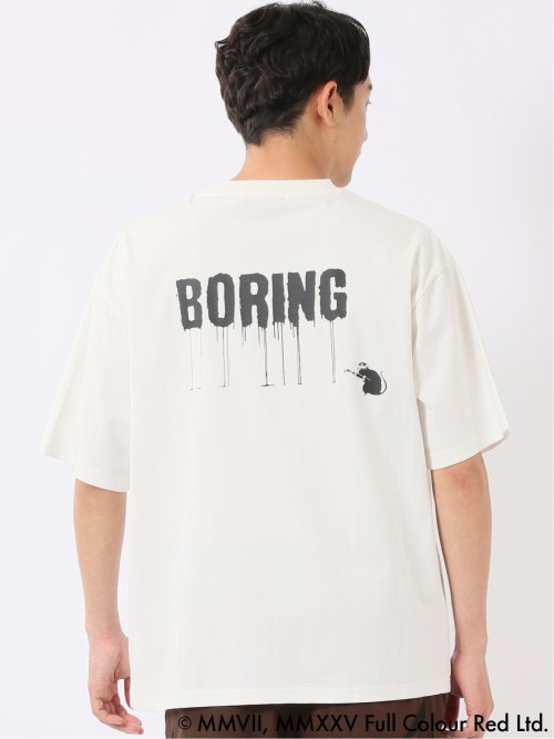 Tシャツ メンズ 半袖 バンクシー ストレッチ 接触冷感 UV 綿混 クルー ややゆったり ブランダライズド/BRANDALISED WEB限定