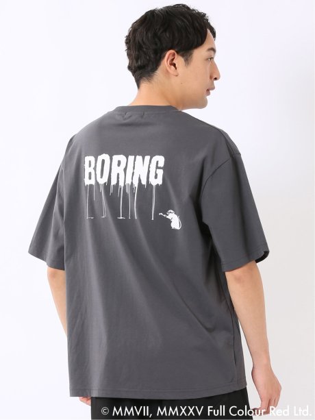 Tシャツ メンズ 半袖 バンクシー ストレッチ 接触冷感 UV 綿混 クルー ややゆったり ブランダライズド/BRANDALISED WEB限定