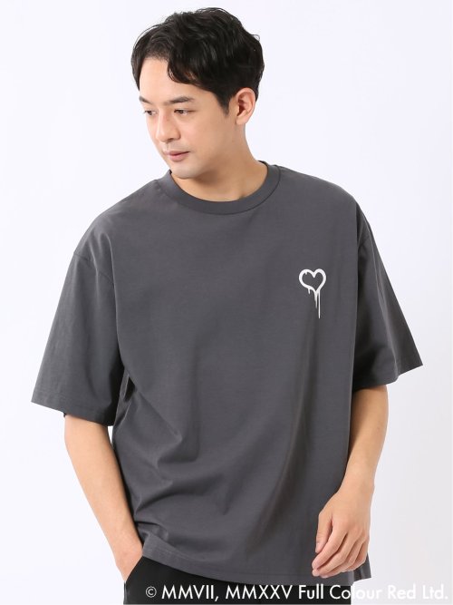 WEB限定 Tシャツ メンズ 半袖 バンクシー ストレッチ 接触冷感 UV 綿混 クルー ややゆったり ブランダライズド/BRANDALISED