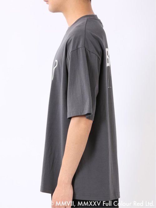 WEB限定 Tシャツ メンズ 半袖 バンクシー ストレッチ 接触冷感 UV 綿混 クルー ややゆったり ブランダライズド/BRANDALISED