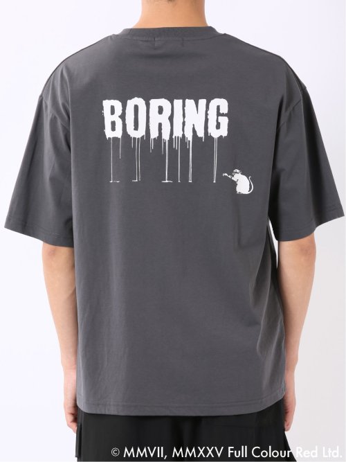 WEB限定 Tシャツ メンズ 半袖 バンクシー ストレッチ 接触冷感 UV 綿混 クルー ややゆったり ブランダライズド/BRANDALISED