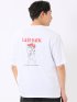WEB限定 Tシャツ メンズ 半袖 綿 コットン クルー ややゆったり バックプリント ロゴ 刺繍 レッドキャプガール/RED CAP GIRL