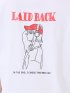 WEB限定 Tシャツ メンズ 半袖 綿 コットン クルー ややゆったり バックプリント ロゴ 刺繍 レッドキャプガール/RED CAP GIRL