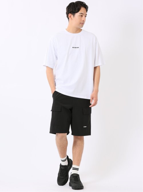 WEB限定 Tシャツ メンズ 半袖 綿 コットン クルー ややゆったり バックプリント ロゴ 刺繍 レッドキャプガール/RED CAP GIRL