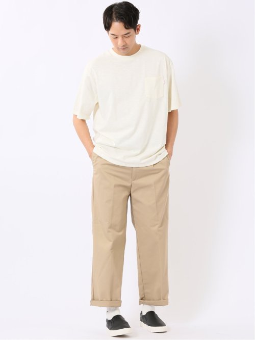 Tシャツ メンズ 半袖 接触冷感 速乾 クルー ややゆったり バックプリント ポケット レッドキャプガール/RED CAP GIRL WEB限定