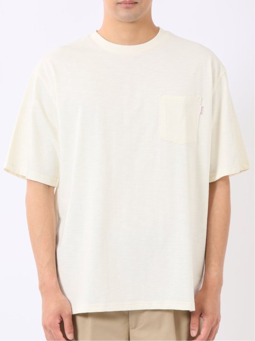 Tシャツ メンズ 半袖 接触冷感 速乾 クルー ややゆったり バックプリント ポケット レッドキャプガール/RED CAP GIRL WEB限定