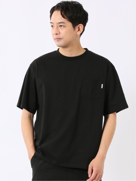 Tシャツ メンズ 半袖 接触冷感 速乾 クルー ややゆったり バックプリント ポケット レッドキャプガール/RED CAP GIRL WEB限定