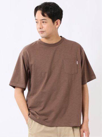 WEB限定 Tシャツ メンズ 半袖 接触冷感 速乾 クルー ややゆったり バックプリント ポケット レッドキャプガール/RED CAP GIRL