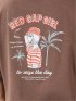 WEB限定 Tシャツ メンズ 半袖 接触冷感 速乾 クルー ややゆったり バックプリント ポケット レッドキャプガール/RED CAP GIRL