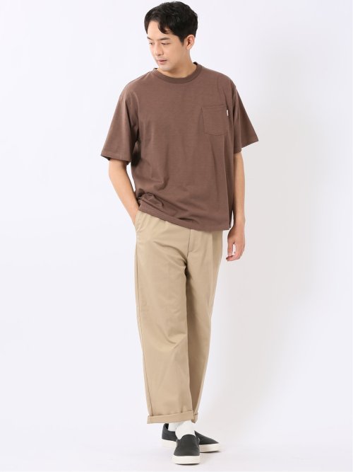 WEB限定 Tシャツ メンズ 半袖 接触冷感 速乾 クルー ややゆったり バックプリント ポケット レッドキャプガール/RED CAP GIRL