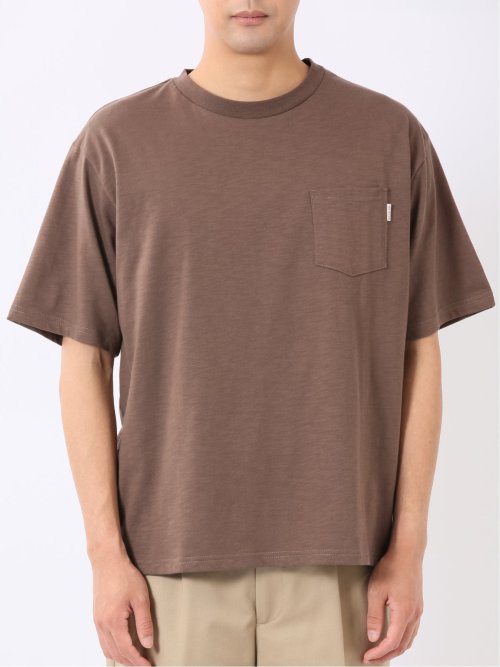 WEB限定 Tシャツ メンズ 半袖 接触冷感 速乾 クルー ややゆったり バックプリント ポケット レッドキャプガール/RED CAP GIRL