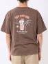 WEB限定 Tシャツ メンズ 半袖 接触冷感 速乾 クルー ややゆったり バックプリント ポケット レッドキャプガール/RED CAP GIRL