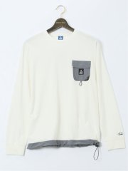 【大きいサイズ】ジェリー/GERRY 胸ポケット付き クルーネック長袖シャツ