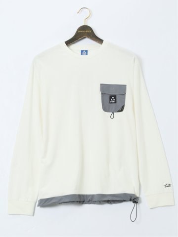 【大きいサイズ】ジェリー/GERRY 胸ポケット付き クルーネック長袖シャツ