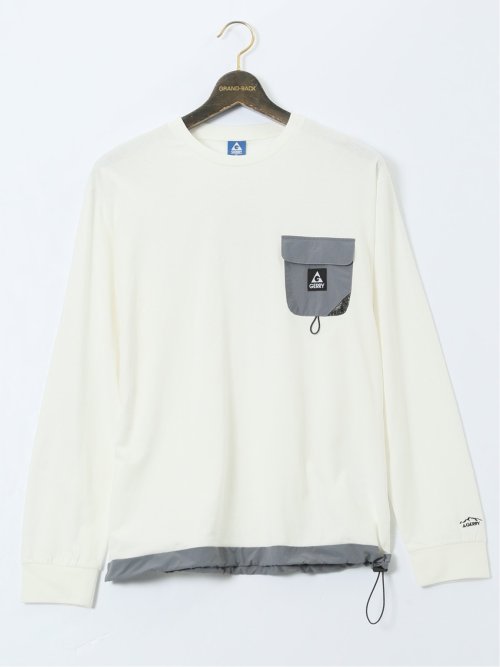 【大きいサイズ】ジェリー/GERRY 胸ポケット付き クルーネック長袖シャツ