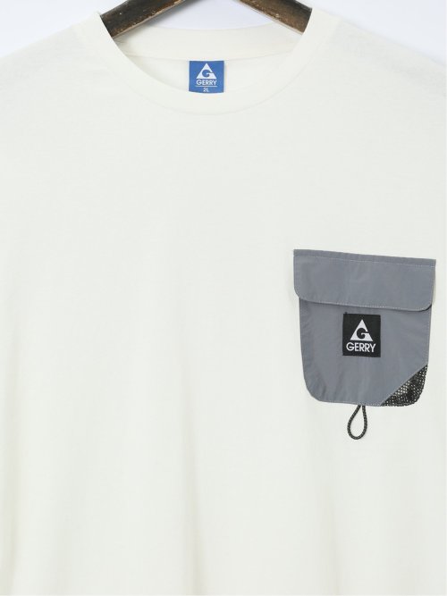 【大きいサイズ】ジェリー/GERRY 胸ポケット付き クルーネック長袖シャツ