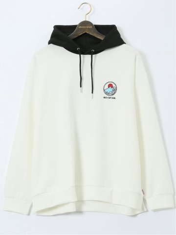 【大きいサイズ】レッドキャプガール/RED CAP GIRL ストレッチ バックプリント プルパーカー