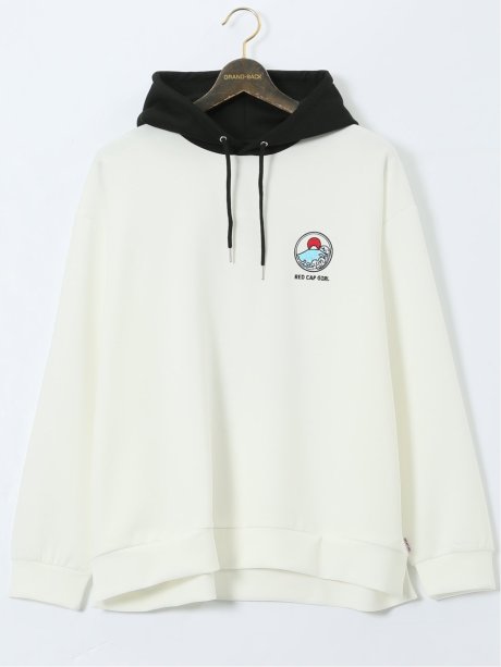 【大きいサイズ】レッドキャプガール/RED CAP GIRL ストレッチ バックプリント プルパーカー