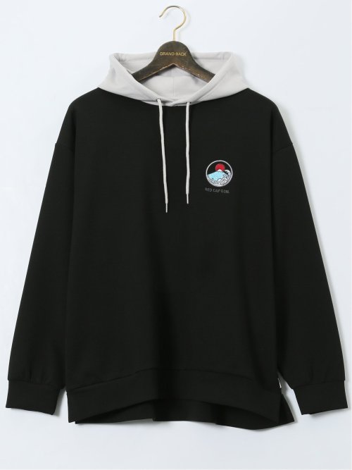 【大きいサイズ】レッドキャプガール/RED CAP GIRL ストレッチ バックプリント プルパーカー