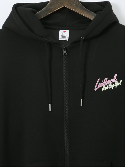 【大きいサイズ】レッドキャプガール/RED CAP GIRL ストレッチ バックプリント フルジップパーカー