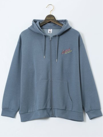 【大きいサイズ】レッドキャプガール/RED CAP GIRL ストレッチ バックプリント フルジップパーカー