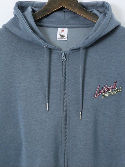 【大きいサイズ】レッドキャプガール/RED CAP GIRL ストレッチ バックプリント フルジップパーカー