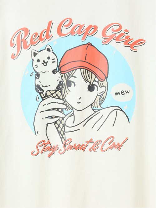【大きいサイズ】レッドキャプガール/RED CAP GIRL 接触冷感 クルーネック 半袖 Tシャツ