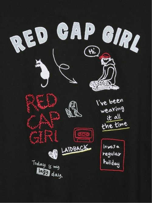 【大きいサイズ】レッドキャプガール/RED CAP GIRL 綿天竺 クルーネック長袖Tシャツ