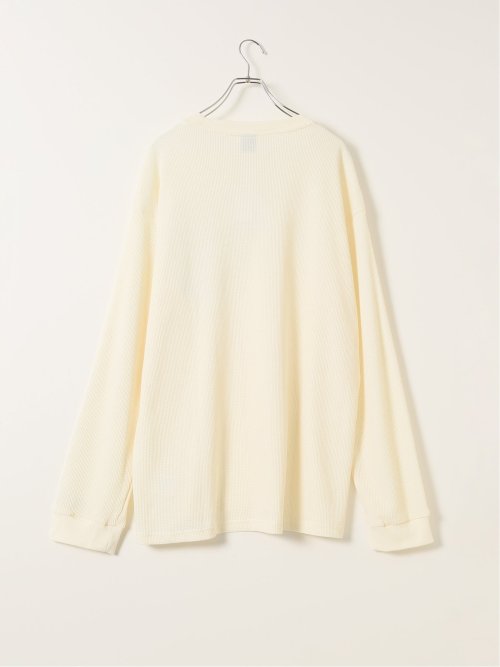 Tシャツ メンズ 長袖 大きいサイズ 綿混 ワッフル クルーネック 胸ポケット ジェリー/GERRY