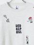 【大きいサイズ】レッドキャプガール トレーナー メンズ 長袖 裏起毛 綿混 スエット クルーネック 刺繍