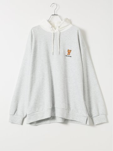 プルオーバー パーカー メンズ 長袖 大きいサイズ ストレッチ スエット フーディー リラックマ レッドキャプガール/RED CAP GIRL