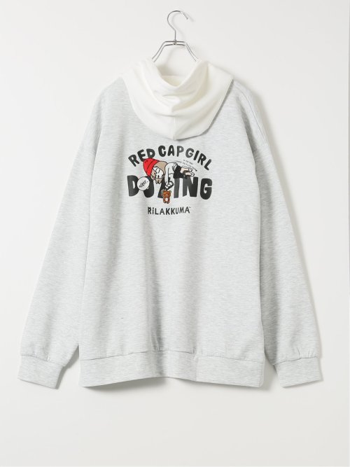 プルオーバー パーカー メンズ 長袖 大きいサイズ ストレッチ スエット フーディー リラックマ レッドキャプガール/RED CAP GIRL