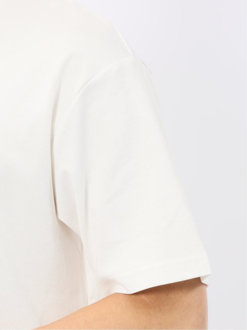 【DRESS T-SHIRT】シルケットコットン スロープネック半袖Tシャツ