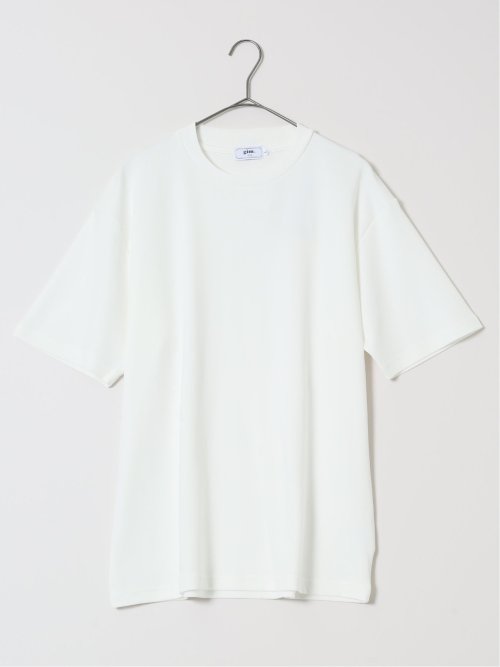 【DRESS T-SHIRT】シルケットコットン スロープネック半袖Tシャツ